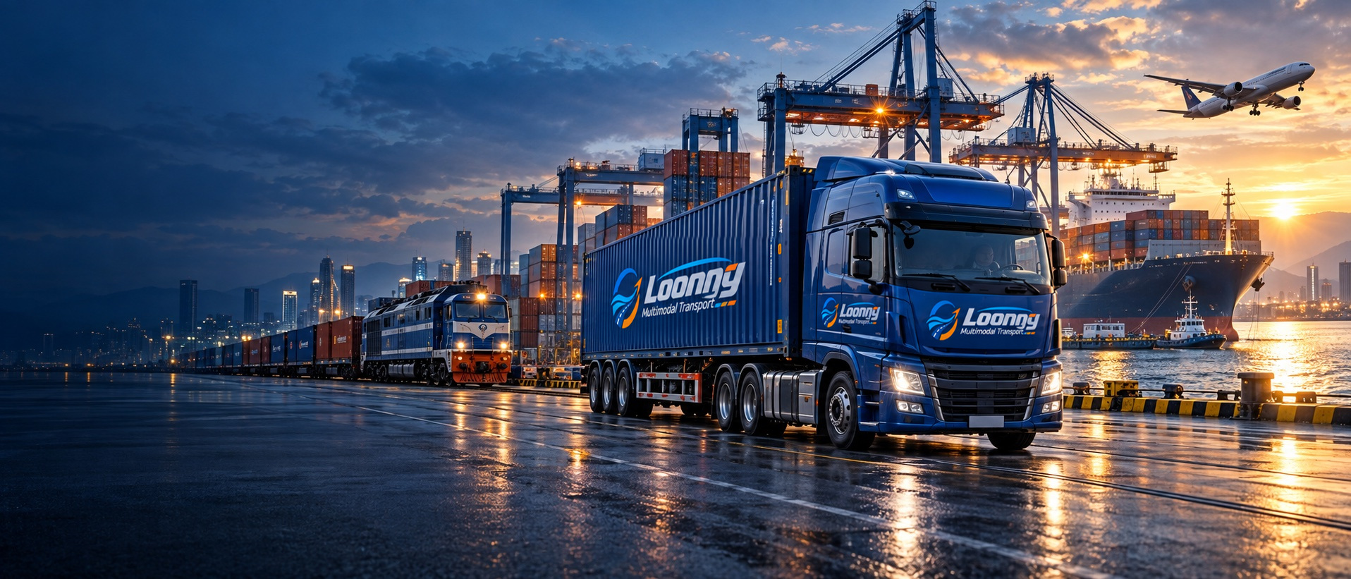 China Loong multimodal transport operations at a Chinese logistics hub