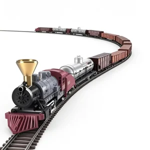1:87 HO Scale Model Train Set with Electric Steam Locomotive and Tender