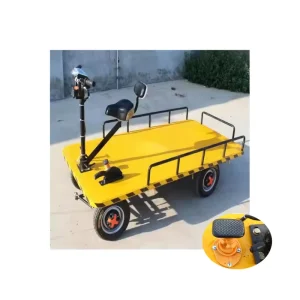 800KG Load Capacity Electric Four-Wheel Railroad Construction Flatbed Cargo Truck