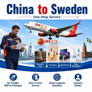 Air Freight DDP Door-to-Door Logistics China Sweden Fast Air Shipping Agent 3-5 Days 24/7 Support Real-Time Tracking
