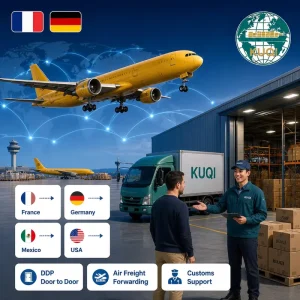 Air and Trucking Logistics from China to France Germany Mexico and USA for FBA and Commercial Cargo Shipments