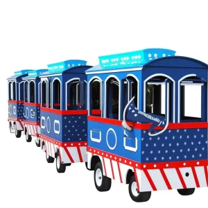 Children’s Steam Track Sightseeing Train for Shopping Mall and Amusement Park Factory