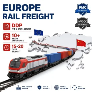 China Europe Railway Express Rail Freight to Germany DDP Door-to-Door Service Train Shipping Forwarder Agent