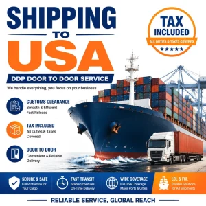 China USA LCL+Express Freight DDP Sea Shipping Service Insurance 25-45 Days Transit Customs Clearance Tax Included