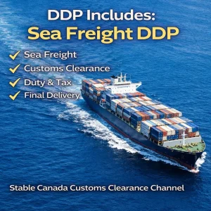 China to Canada Commercial Cargo Sea Freight DDP Door-to-Door LCL + Express 30-40 Day Transit with Insurance