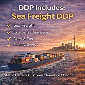 China to Canada LCL+Express Shipping 20GP 40HQ Sea Freight DDP Door-to-Door with Insurance 30-45 Days