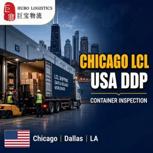 China to Chicago USA LCL DDP Shipping Container Inspection Special Transportation Forwarder