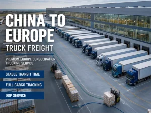 China to France DDP Truck Shipping Oversized Cargo Heavy Freight Door-to-Door 25-30 Days Transit