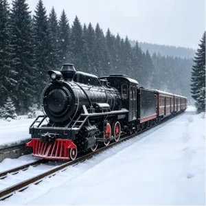 Custom Gauge Vintage Steam-Style Tourist Train, Diesel Engine, 40-Seat Coaches, Scenic Park & Resort Ride