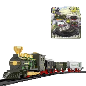 Customized 3-Carriage Electric Train Set with Automatic Toy Carriages and Plastic Train Track
