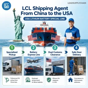 Dedicated Line Lithium Battery DDP Double-Clearance Shipping with Insurance China to US 13-30 Days