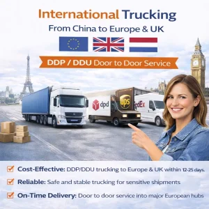 Door-to-Door Sea LCL FCL International Trucking Express Shipping Agent Spain UK Germany Europe DDP Freight Forwarder