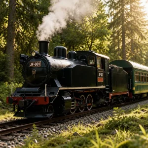 Heavy Duty Rail Mounted Steam Engine Train for Park Logistics and Freight Transport Rail Vehicle