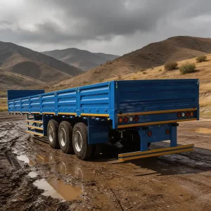 High Strength Flatbed Cargo Semi Trailer for Heavy Load Container and Bulk Cargo Transport