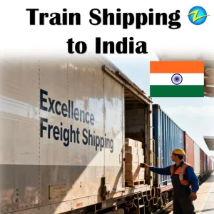 International DDP Forwarder Free Warehouse Storage Train Cargo Shipping Railway Express to India Kolkata Chennai