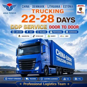 International Trucking Logistics Service China Europe Germany UK Italy France Door to Door DDP Insurance