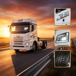 JH6 4×2 Prime Mover 420HP New Automatic Diesel Tractor Truck Left Steering Air Suspension for Terminal Port Tasks