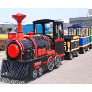 Kids Amusement Park Rides Electric 4-Wagon Railroad Mini Express Trackless Train Shopping Mall