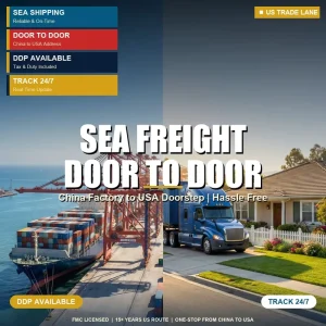 LCL Express Ocean Freight DDP Door-to-Door Service From China to USA FBA Insurance Dangerous Goods Handling