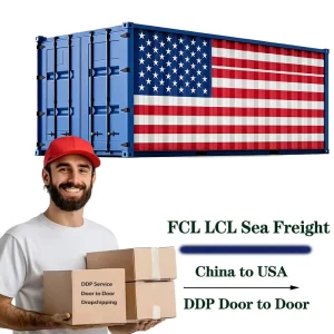 LCL FCL Sea Freight Warder Ship From Guangzhou to USA DDP Logistics Heavy Machinery and Furniture Cargo