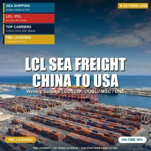 LCL Sea Freight China to USA/SA/AE DDP Door to Door with Insurance 15-35 Days Transit Time