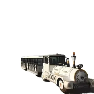 Large Outdoor HO Scale Model Train for Adults Fiberglass Steel Fuel-Powered Trackless Sightseeing Trains Electric Power Amusement