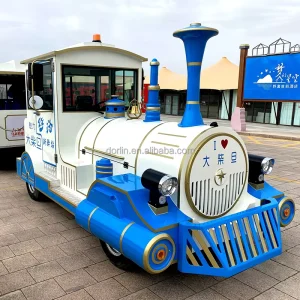 ODM 50-Seat Semi-Enclosed Carriage City Sightseeing Train Manufacturer