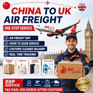 One-stop Air Freight China to UK Cosmetics Oversized Cargo Door-to-Door DDP 24/7 Support Fast 3-5 Days