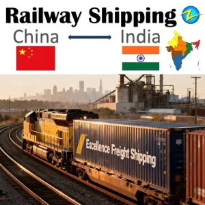 Rail Shipping Cost Cargo Handling Double Clearance Forwarder DDP DDU Railroad Express Transport to India New Delhi Mumbai