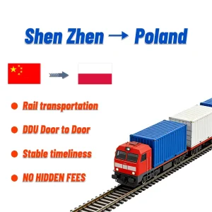 Rail Transport Forwarder China Poland Railroad+Express DDU Door-to-Door Delivery 7×24-Hour Logistics 35-45 Days