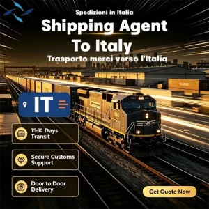 Railway Shipping Agent Italy Rome Catania-Fontanarossa Airport Railroad Express Transport Truck Door-to-Door Shipping
