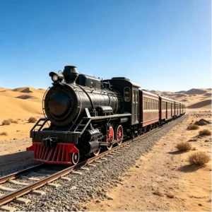 Vintage Diesel Sightseeing Steam Train for Forest Landscapes and Ancient Towns